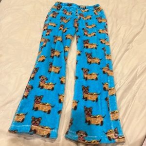 Hotdog dog pj pants. (Suggestion from company (Candy Pink) is 10-12 of age)